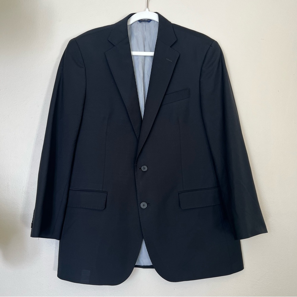 Brooks Brothers Black Sport Coat with Notched Lapels